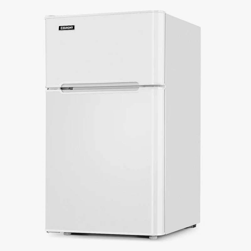 EUHOMY Mini Fridge with Freezer, 3.2 Cu.Ft Mini Refrigerator, Dorm Fridge with 2 Door For Bedroom/Apartment/Office-Food Storage Cooling Drink, Black