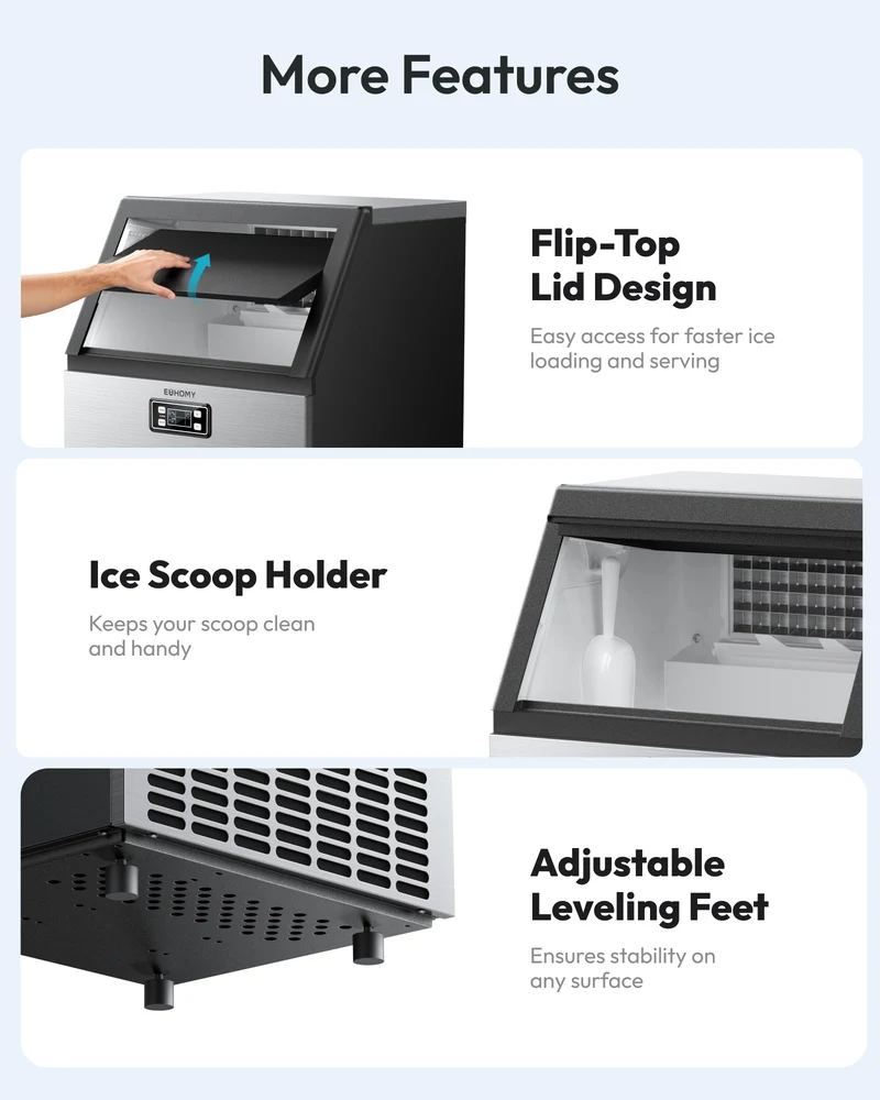 Euhomy Lucid M1 Cube Commercial Ice Maker