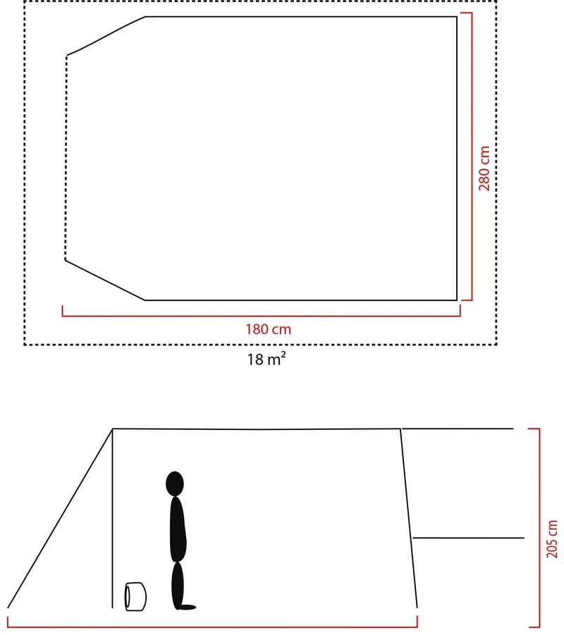 Coleman Vorzelt für Victoria Falls 4 Familienzelt | 5m² extra Platz