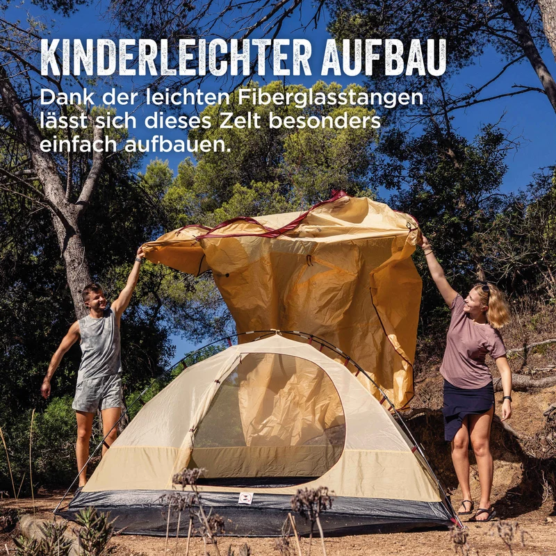 Coleman Darwin 3 Plus Summer | leichtes Kuppelzelt mit Vorraum | 3 Personen