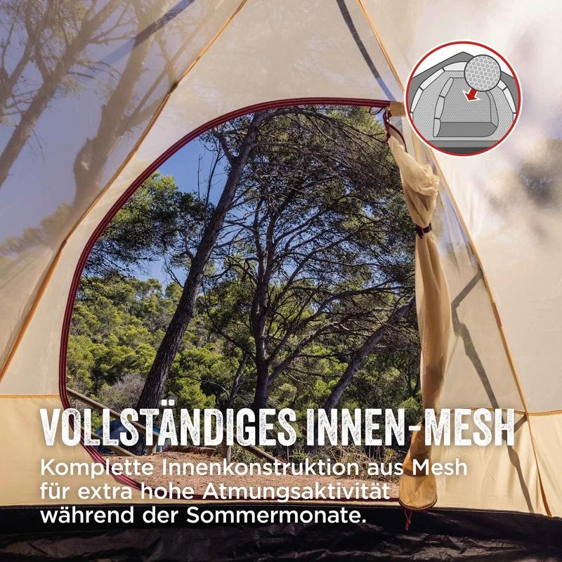 Coleman Darwin 3 Plus Summer | leichtes Kuppelzelt mit Vorraum | 3 Personen