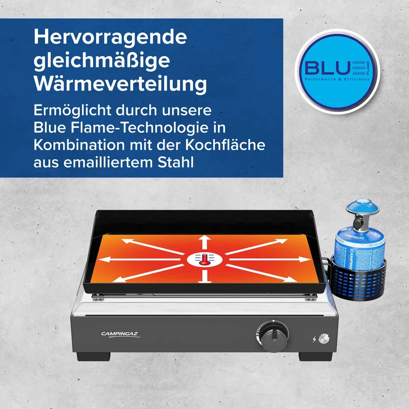 Campingaz Othello 1 CV Plancha-Gasgrill | Heiße Grillpllatte | 1 Brenner