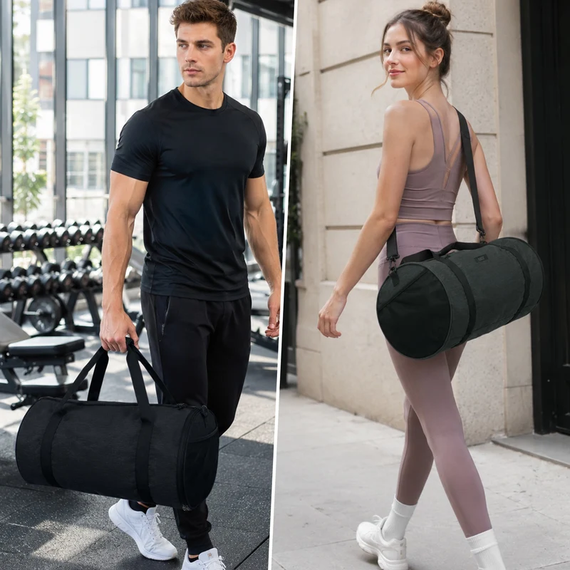 Sports Duffle Bag with Shoe Compartment & Wet Pocket