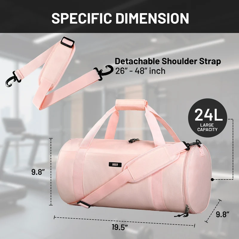 Sports Duffle Bag with Shoe Compartment & Wet Pocket