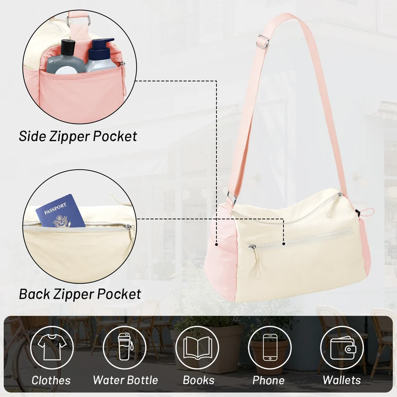 Women's Gym Bag Sports Duffel Bag with Wet Pocket