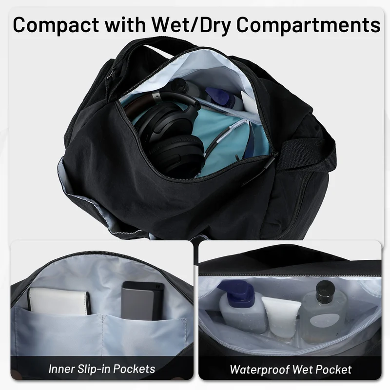 Women's Gym Bag Sports Duffel Bag with Wet Pocket