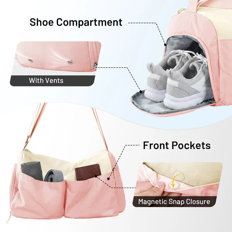 Women's Gym Bag Sports Duffel Bag with Wet Pocket