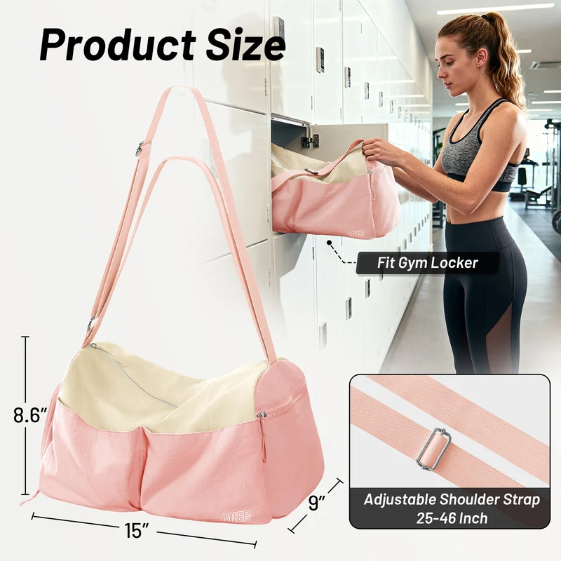 Women's Gym Bag Sports Duffel Bag with Wet Pocket