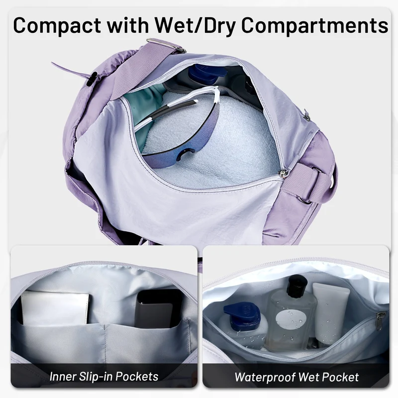 Women's Gym Bag Sports Duffel Bag with Wet Pocket