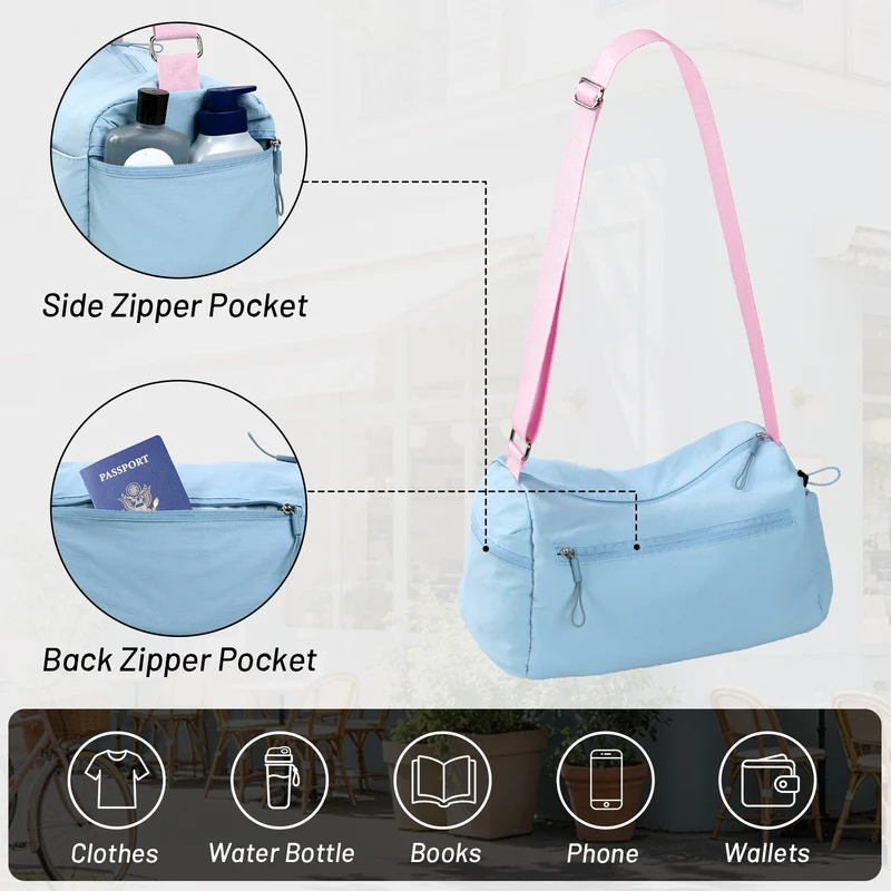 Women's Gym Bag Sports Duffel Bag with Wet Pocket