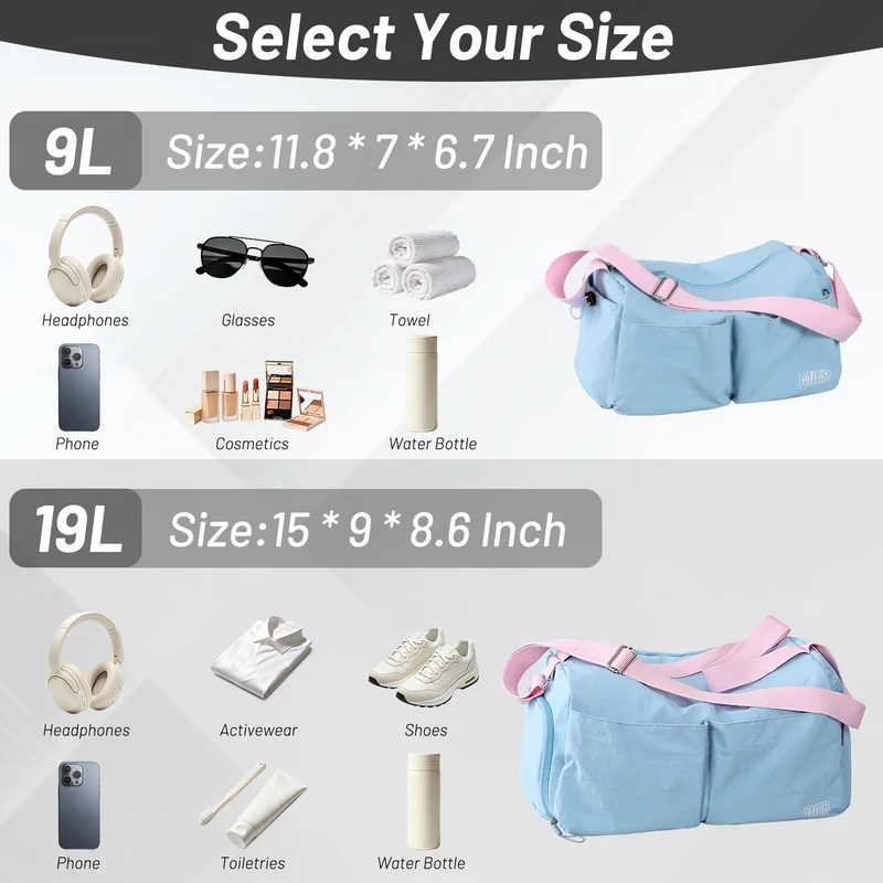 Women's Gym Bag Sports Duffel Bag with Wet Pocket