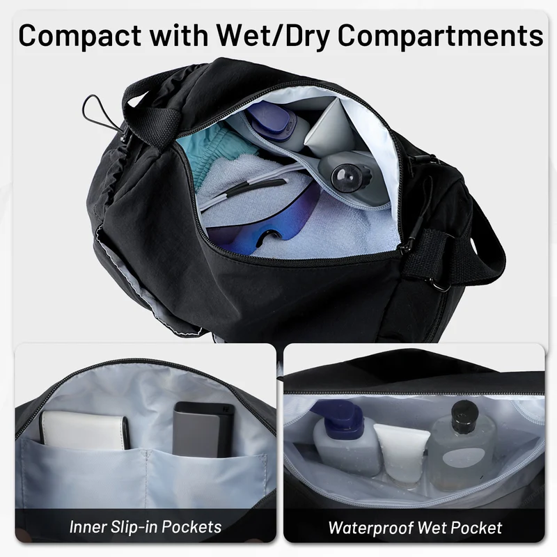 Women's Gym Bag Sports Duffel Bag with Wet Pocket