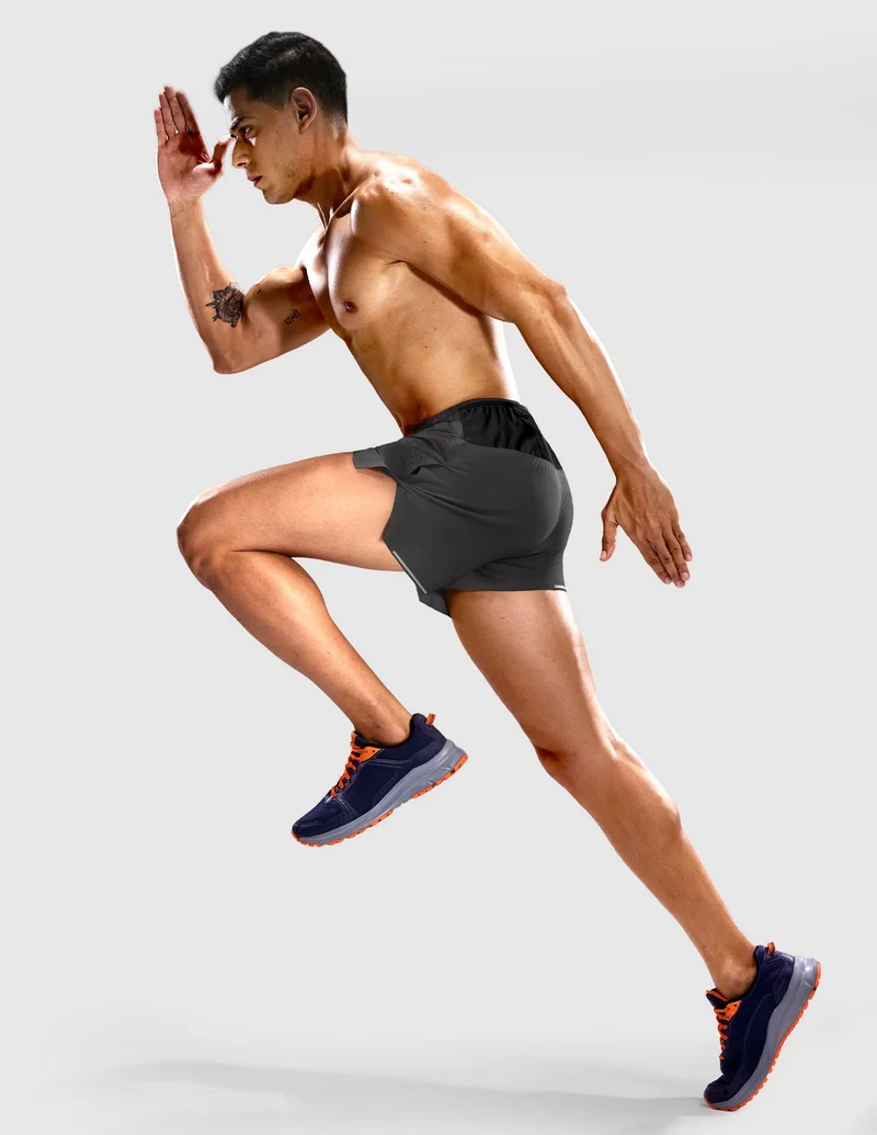 Limitless Men's 3.5" Running Shorts Marathon Training Shorts with Liner