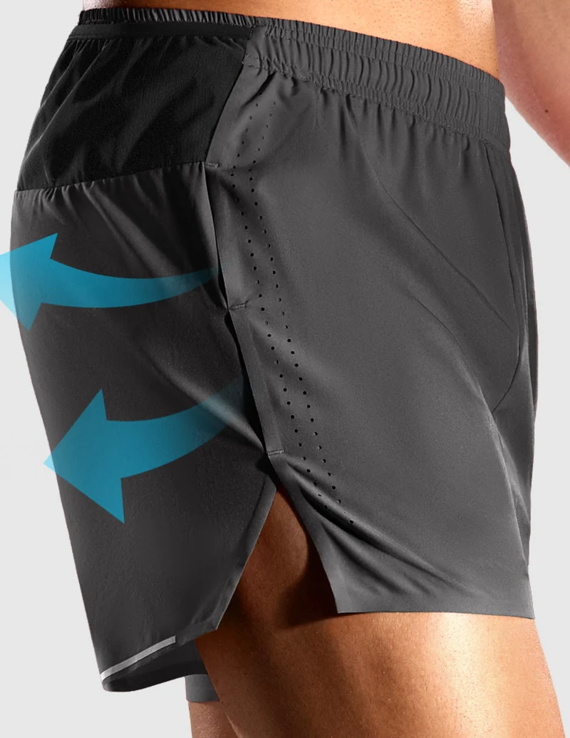 Limitless Men's 3.5" Running Shorts Marathon Training Shorts with Liner