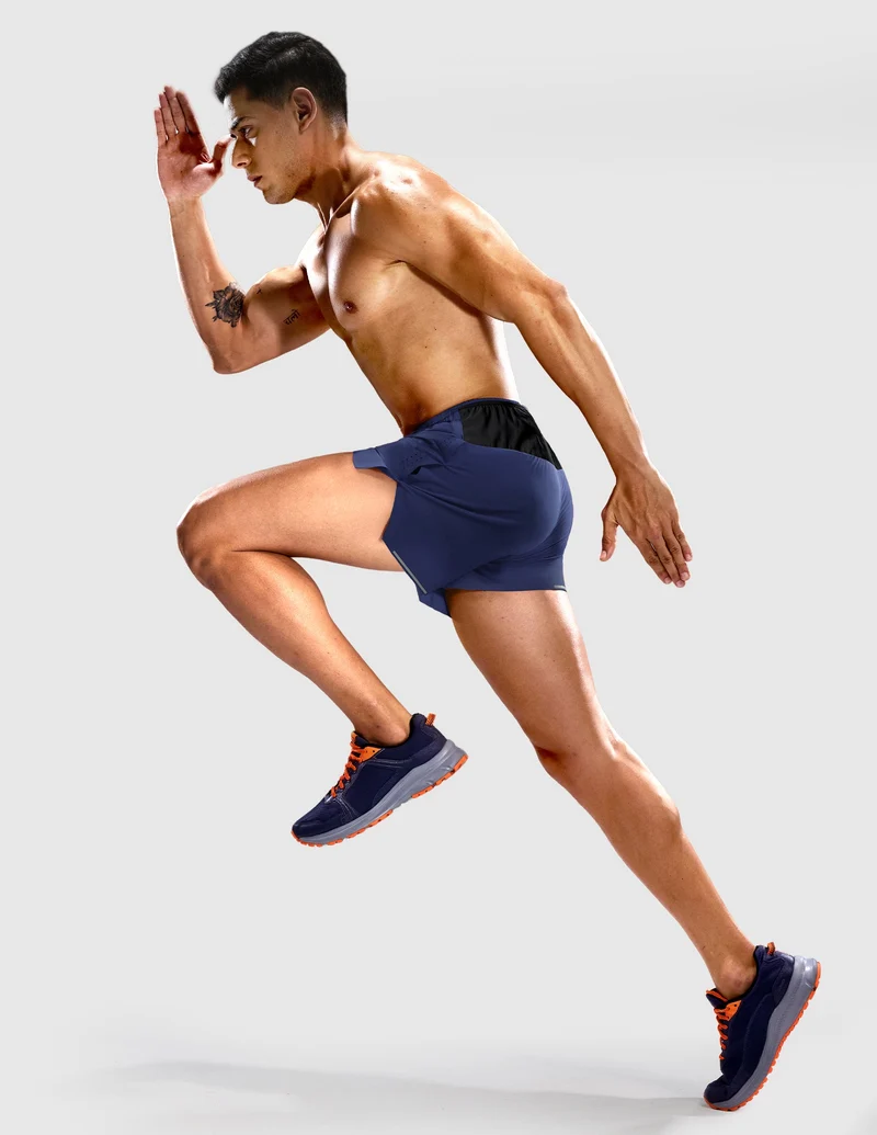 Limitless Men's 3.5" Running Shorts Marathon Training Shorts with Liner