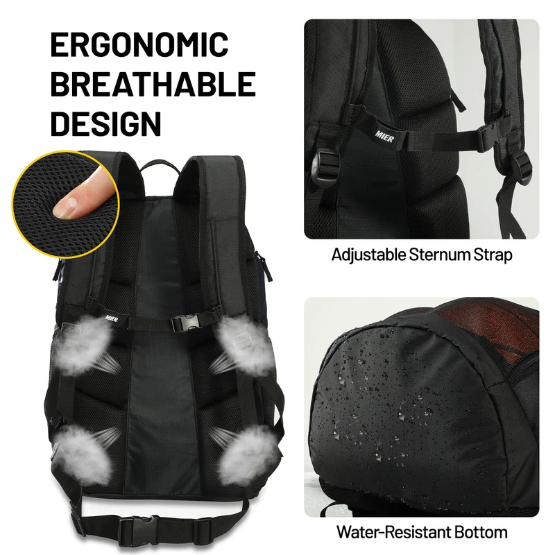 Basketball Backpack Large Sports Bag with Laptop Compartment