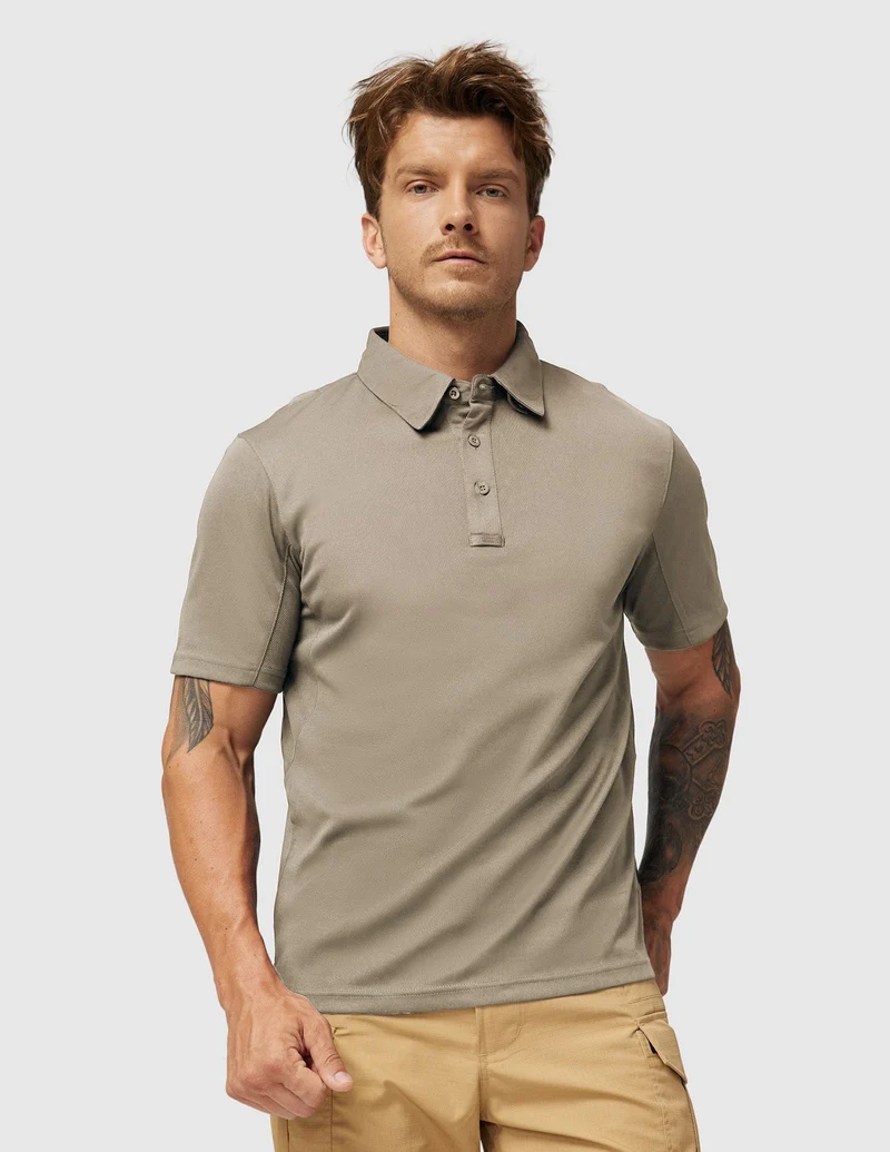 Men's Tactical Polo Shirts Outdoor Performance Collared Shirt