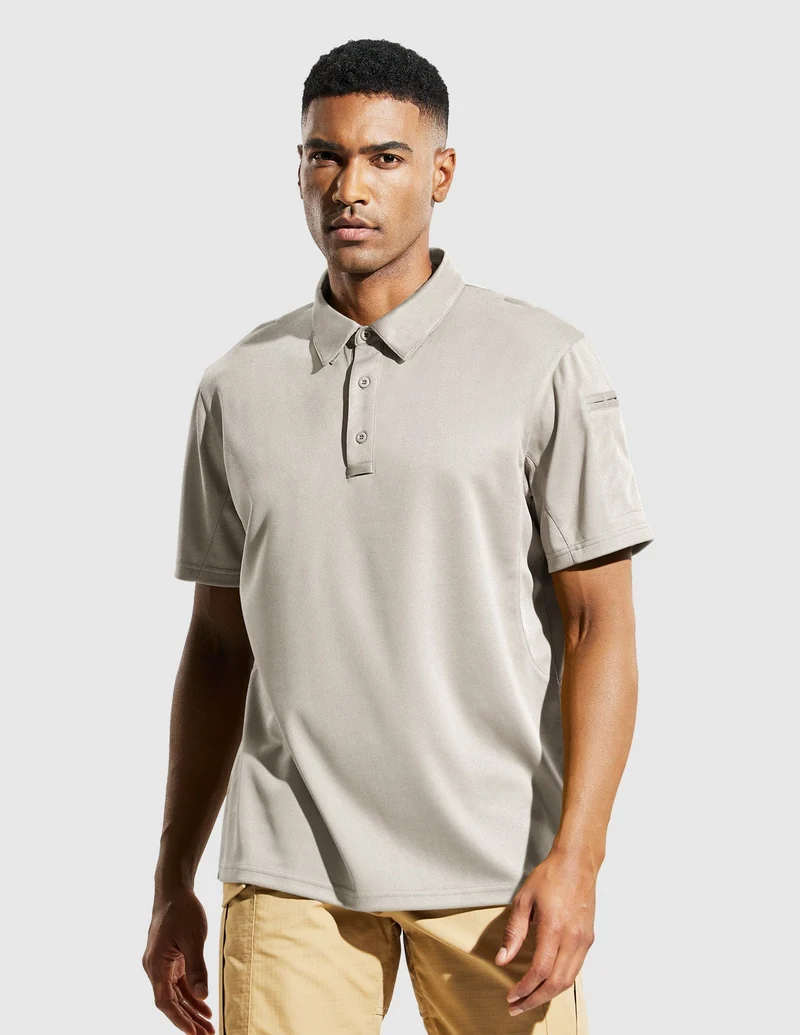 Men's Tactical Polo Shirts Outdoor Performance Collared Shirt