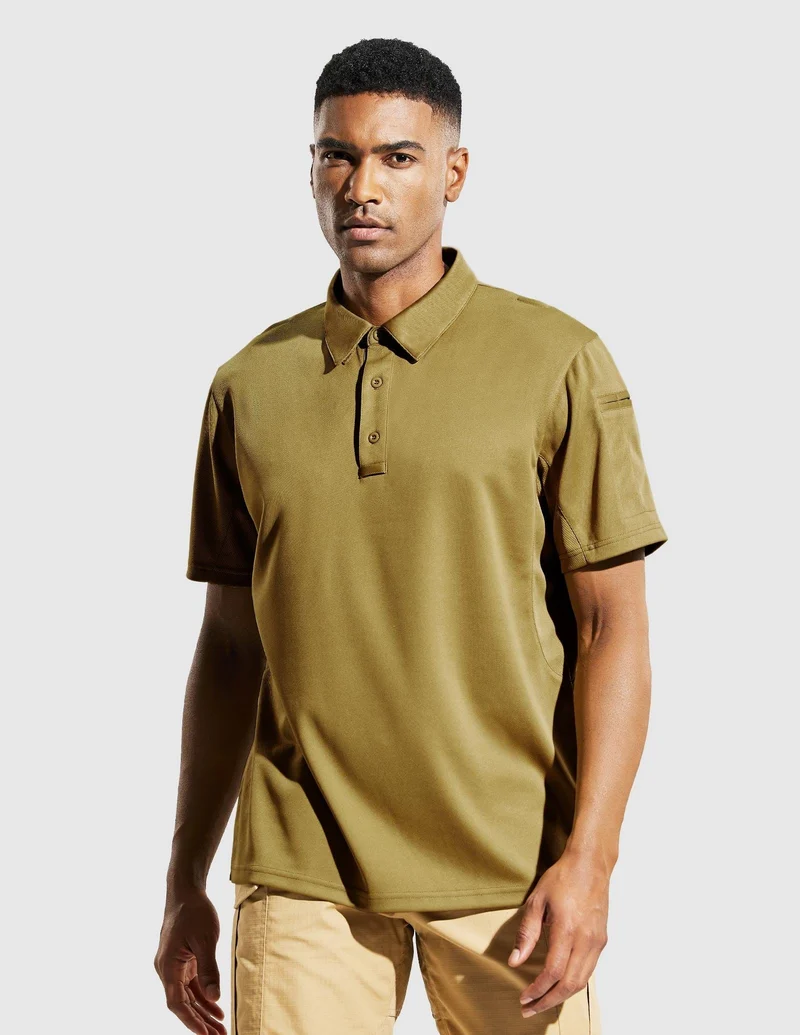 Men's Tactical Polo Shirts Outdoor Performance Collared Shirt