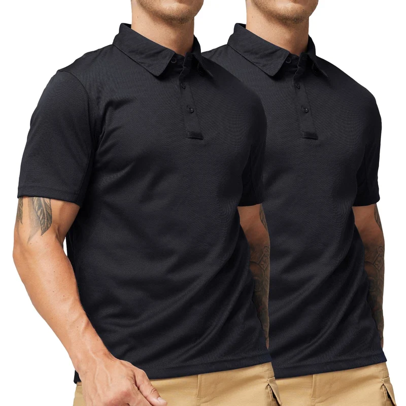 Men's Tactical Polo Shirts Outdoor Performance Collared Shirt