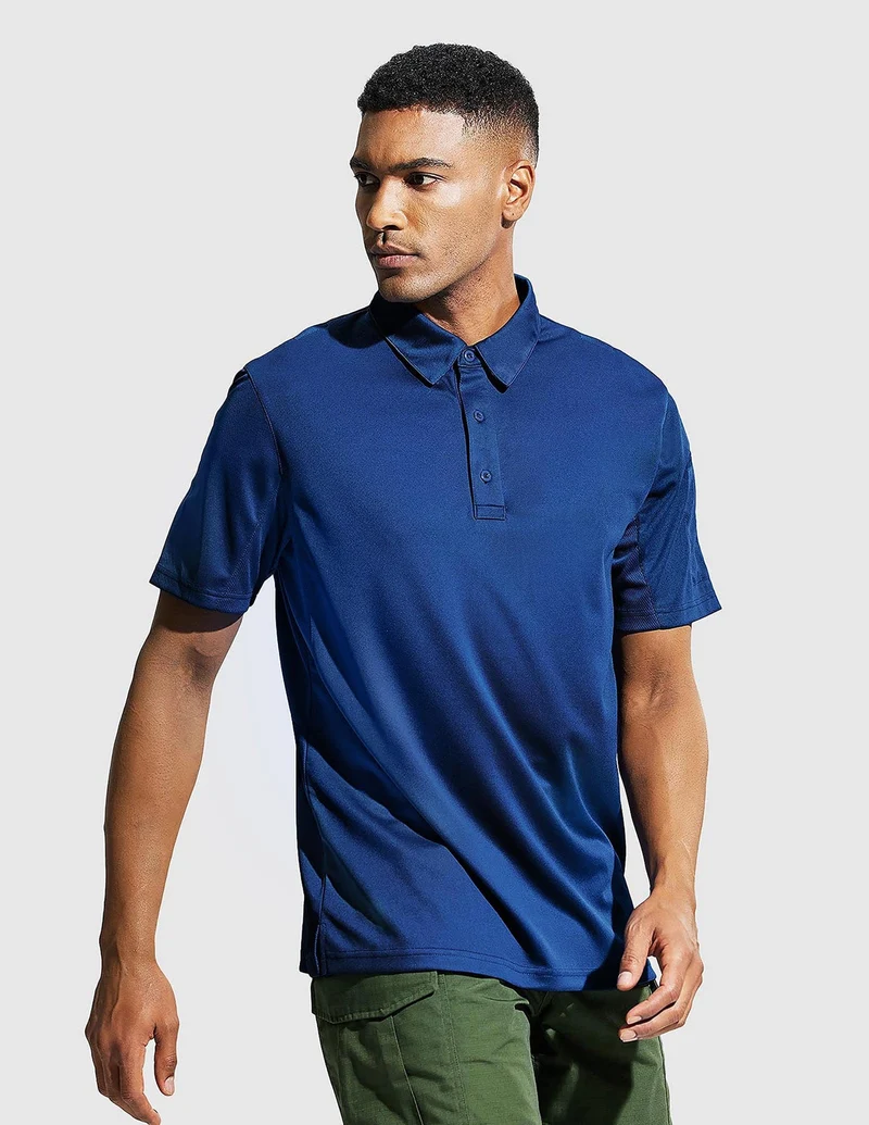 Men's Tactical Polo Shirts Outdoor Performance Collared Shirt