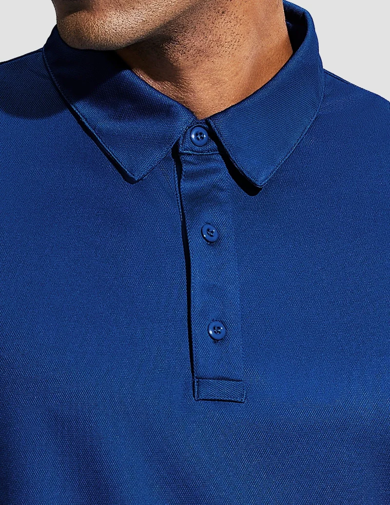 Men's Tactical Polo Shirts Outdoor Performance Collared Shirt