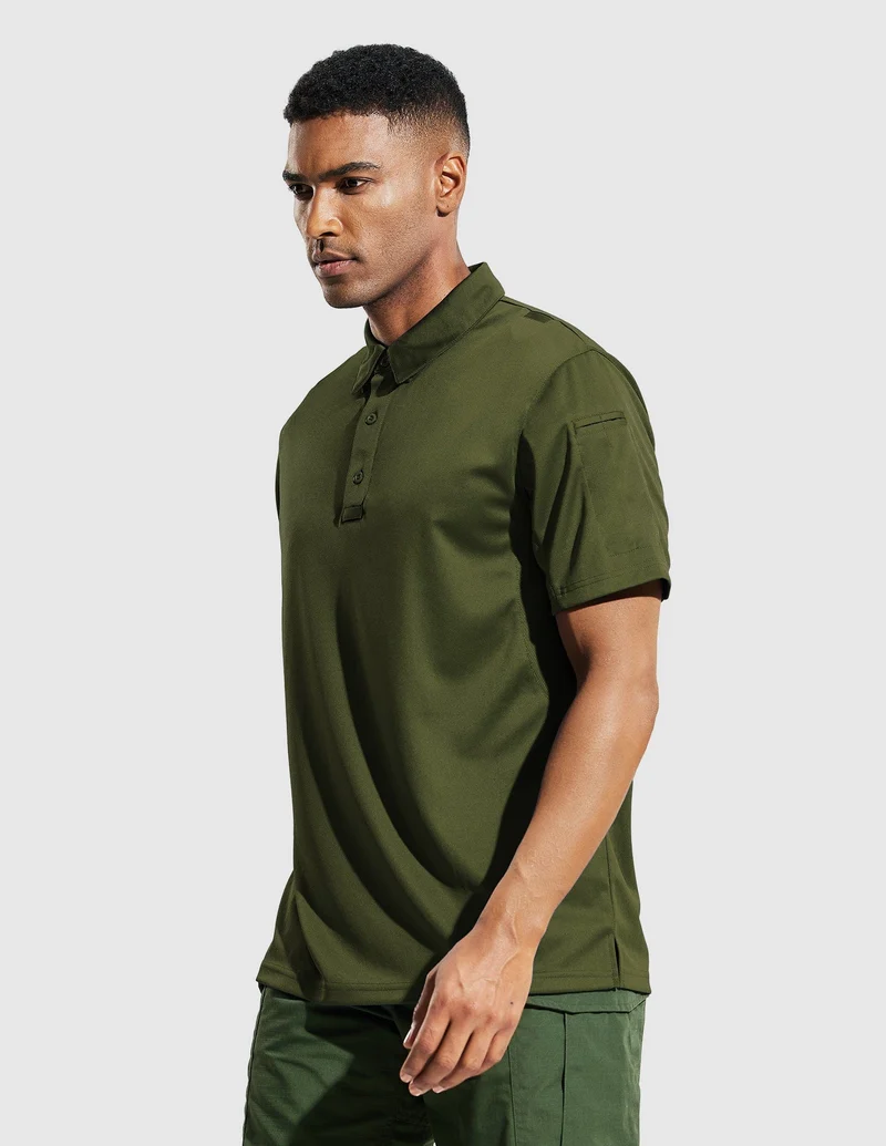 Men's Tactical Polo Shirts Outdoor Performance Collared Shirt