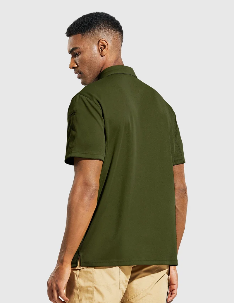 Men's Tactical Polo Shirts Outdoor Performance Collared Shirt