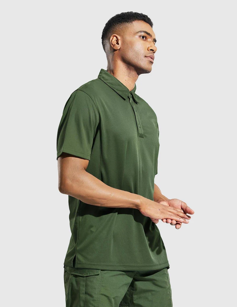Men's Tactical Polo Shirts Outdoor Performance Collared Shirt