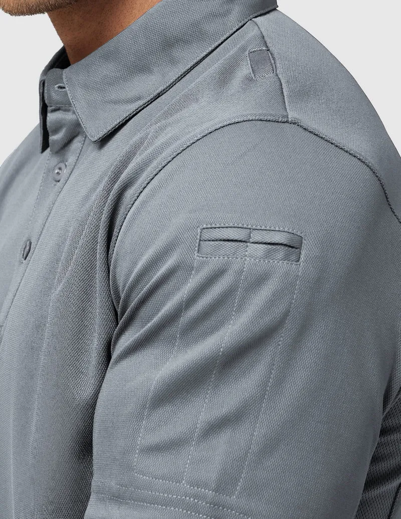 Men's Tactical Polo Shirts Outdoor Performance Collared Shirt