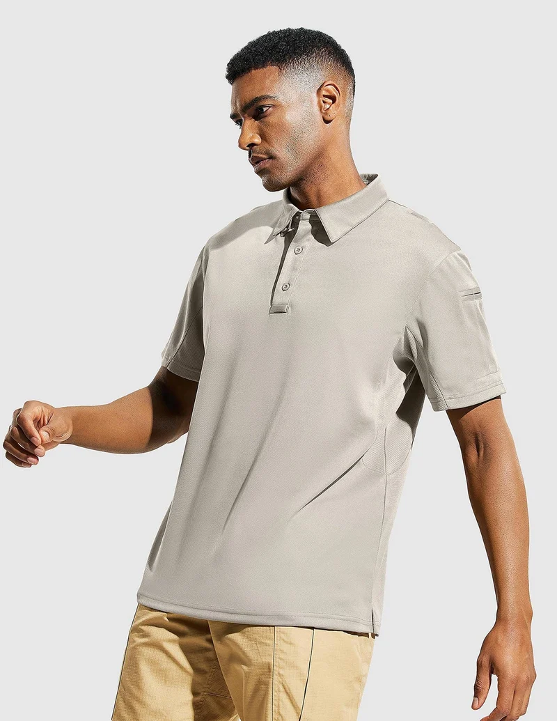 Men's Tactical Polo Shirts Outdoor Performance Collared Shirt