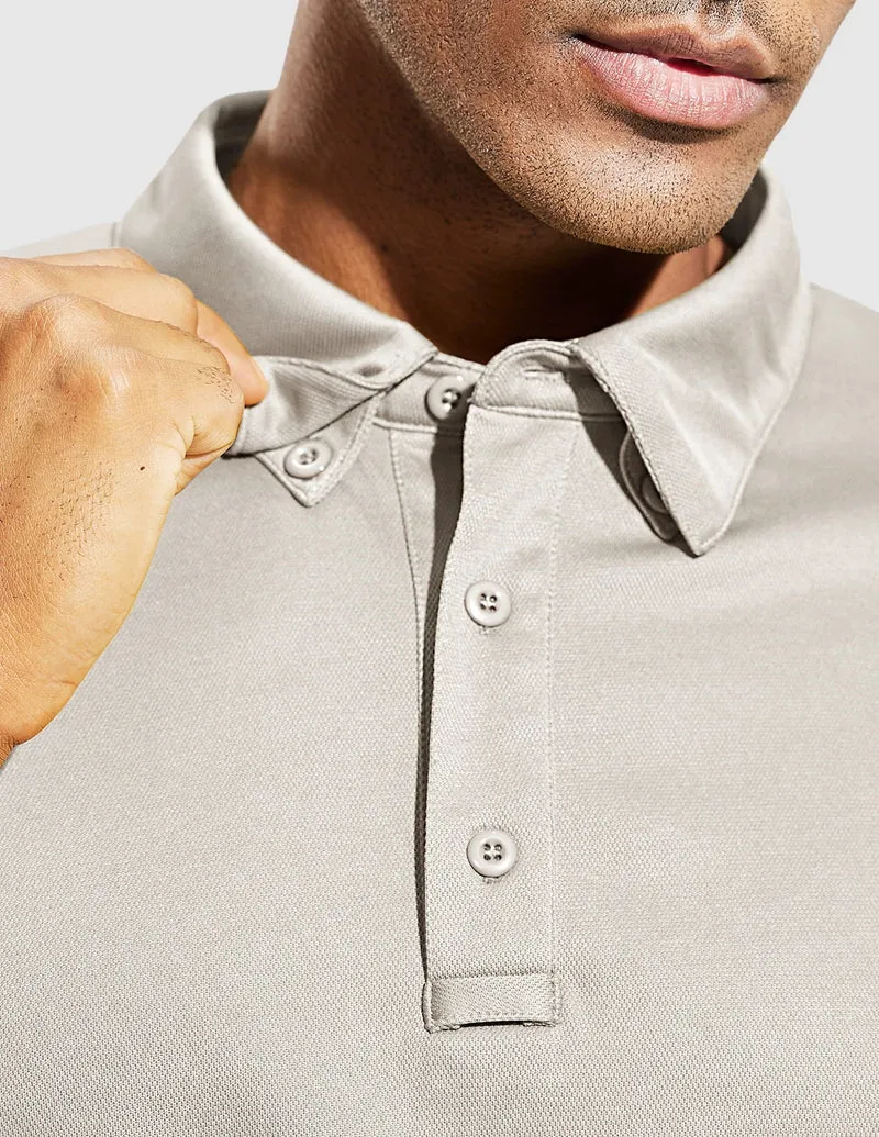 Men's Tactical Polo Shirts Outdoor Performance Collared Shirt