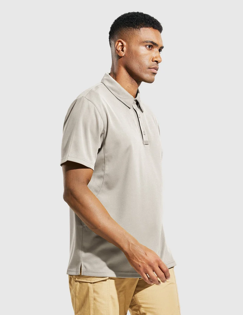Men's Tactical Polo Shirts Outdoor Performance Collared Shirt
