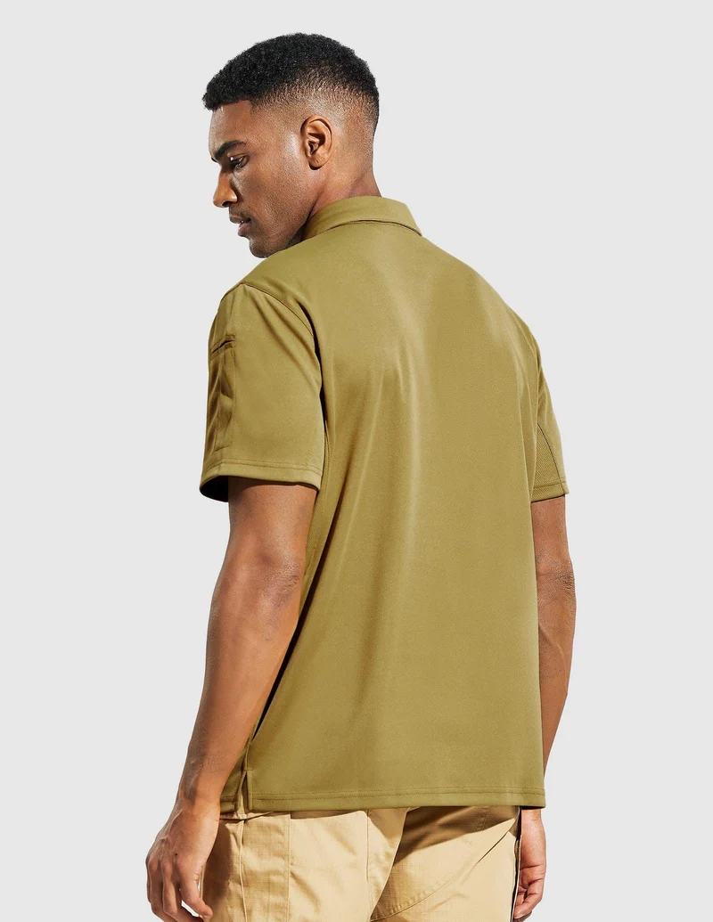 Men's Tactical Polo Shirts Outdoor Performance Collared Shirt