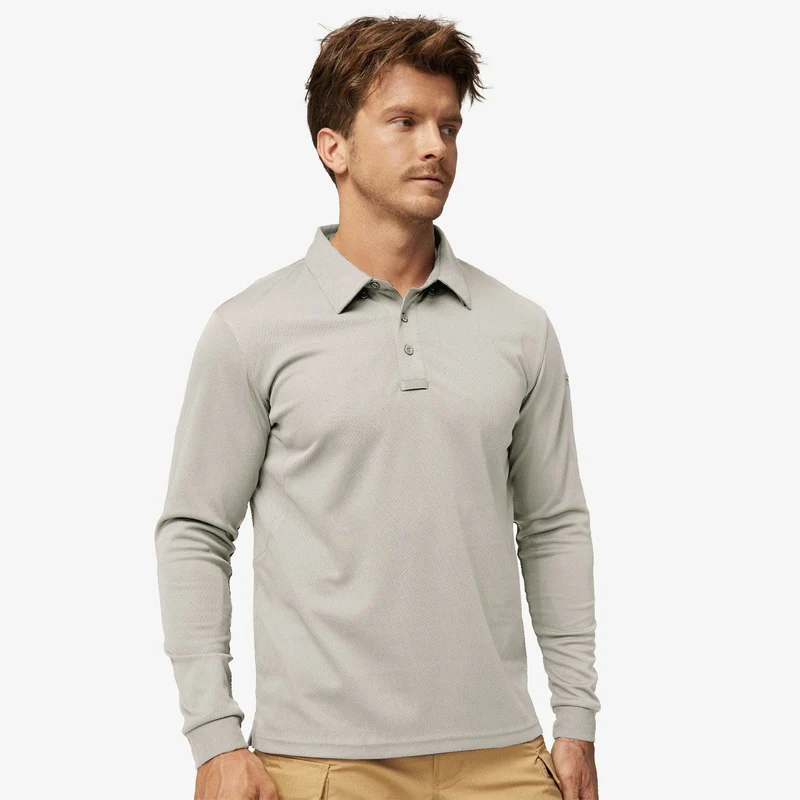 Men's Outdoor Tactical Long Sleeve Polo Shirts Quick Dry