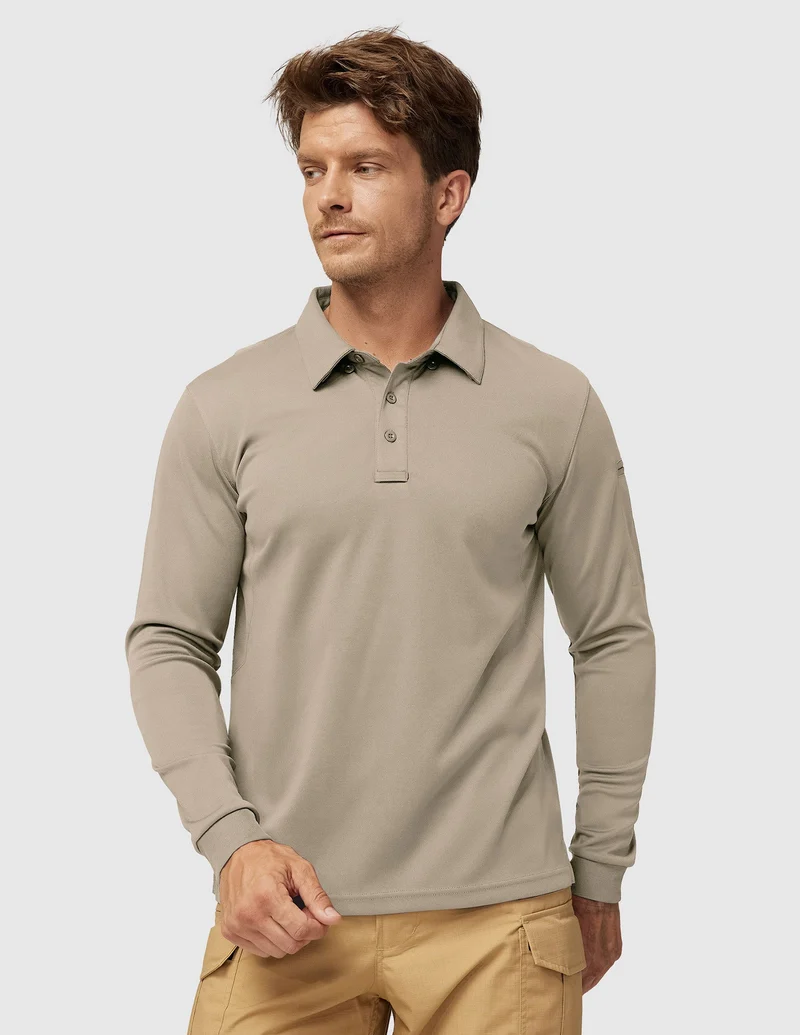 Men's Outdoor Tactical Long Sleeve Polo Shirts Quick Dry