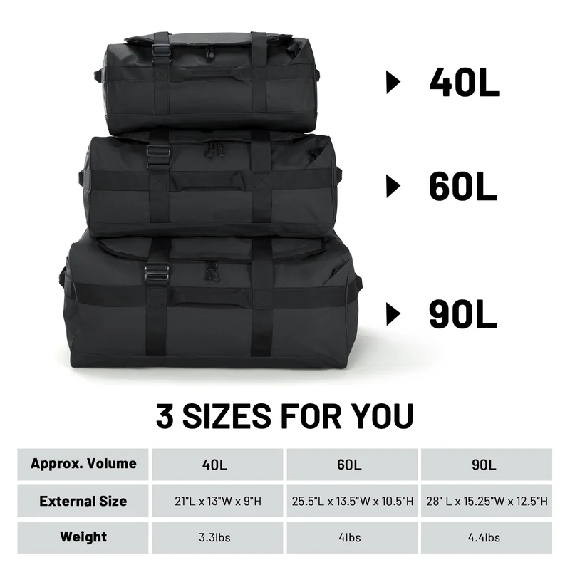 Large Convertible Backpack Duffle Heavy Duty Duffel Bag