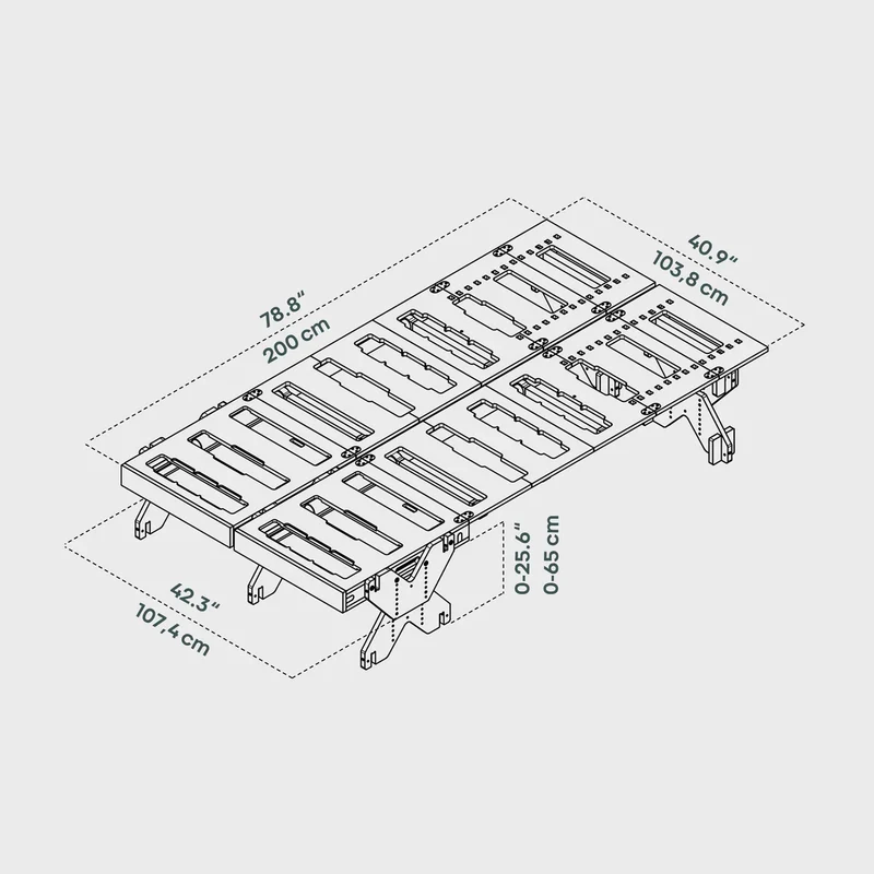 BOXIO RACK Modulares Campingbett M