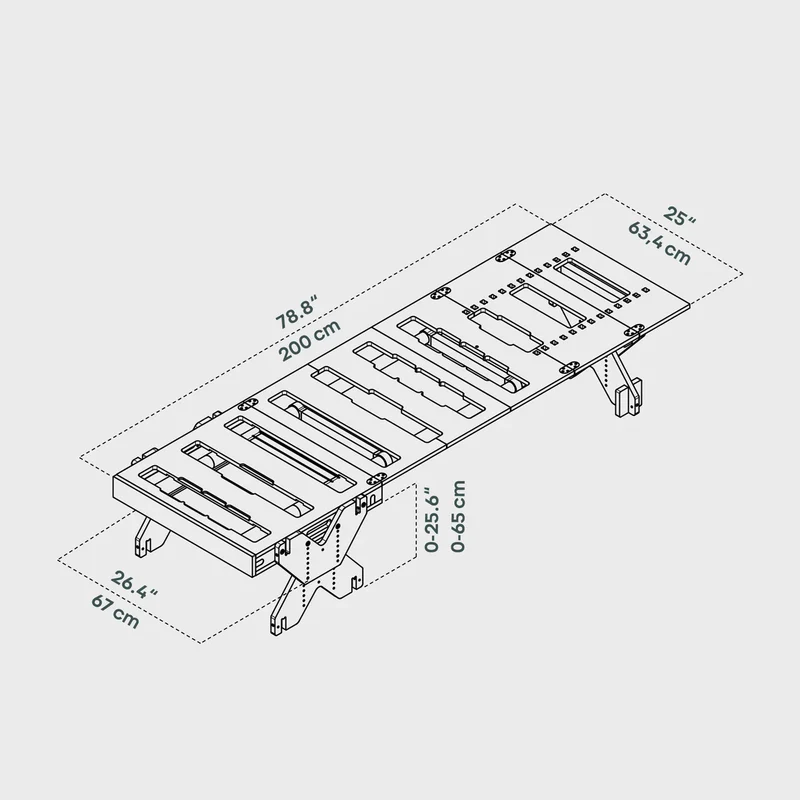 BOXIO RACK Modulares Campingbett S