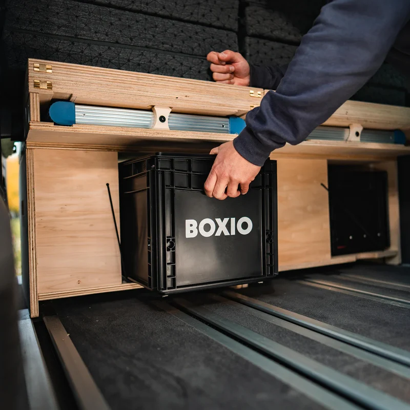 BOXIO RACK Modulare Campingbox mit Bett BUNDLE L