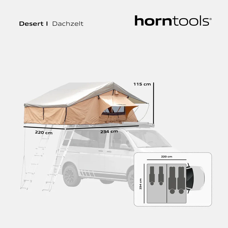 Dachzelt Desert - vier Größen