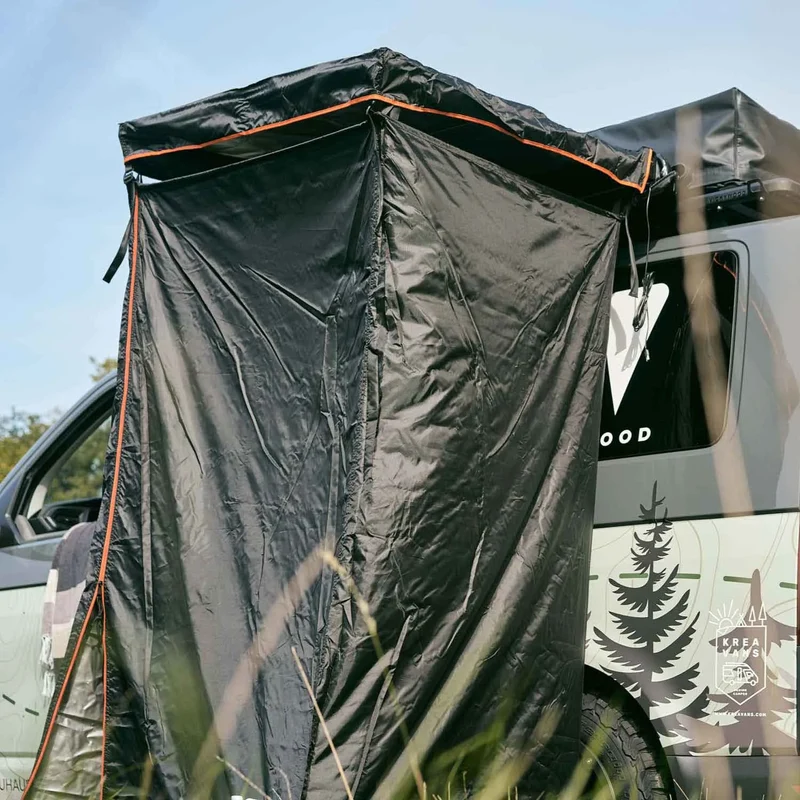 Duschzelt mit Regenhaube 100cm schwarz