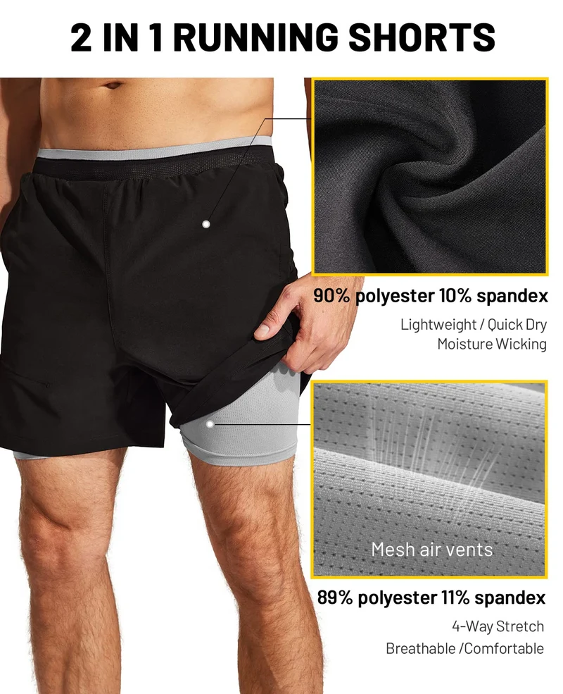 Men's SprintDry™ 2 in 1 Running Shorts 5"