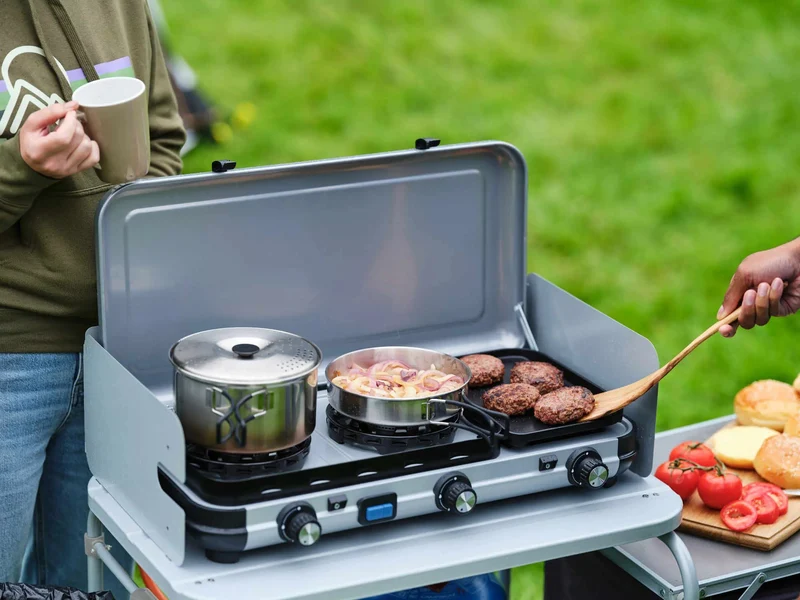 Campingaz Camping-Geschirrset aus Edelstahl | 2 Töpfe mit Deckel & 1 Pfanne
