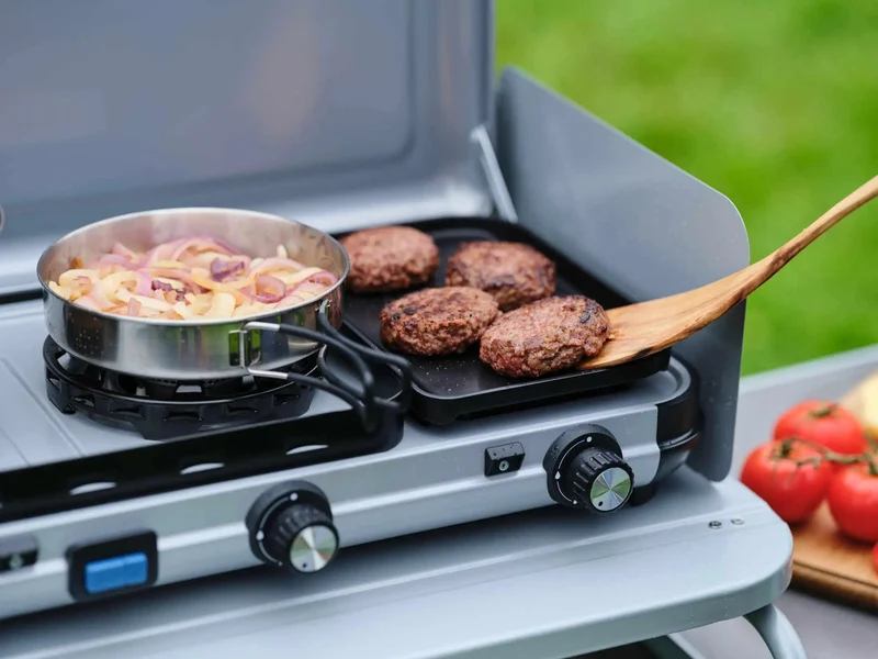 Campingaz Camping-Geschirrset aus Edelstahl | 2 Töpfe mit Deckel & 1 Pfanne