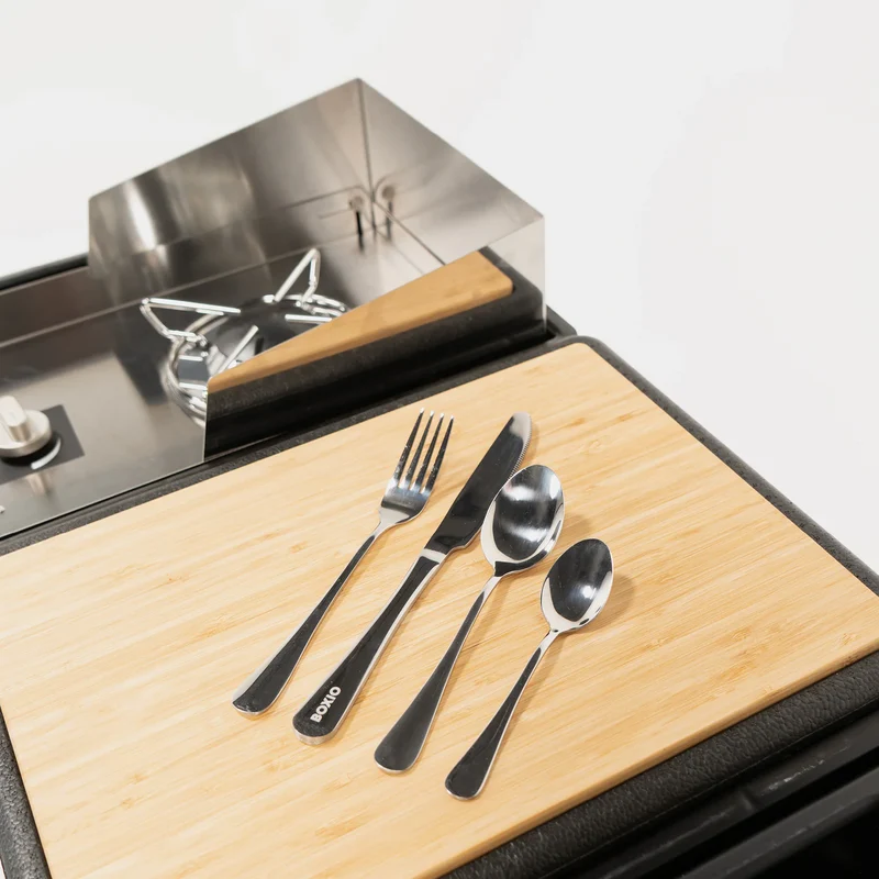 BOXIO EAT Campingbesteck Edelstahl 2er Set