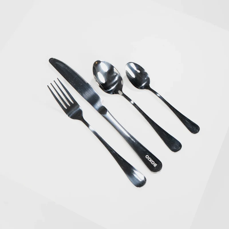 BOXIO EAT Campingbesteck Edelstahl 2er Set