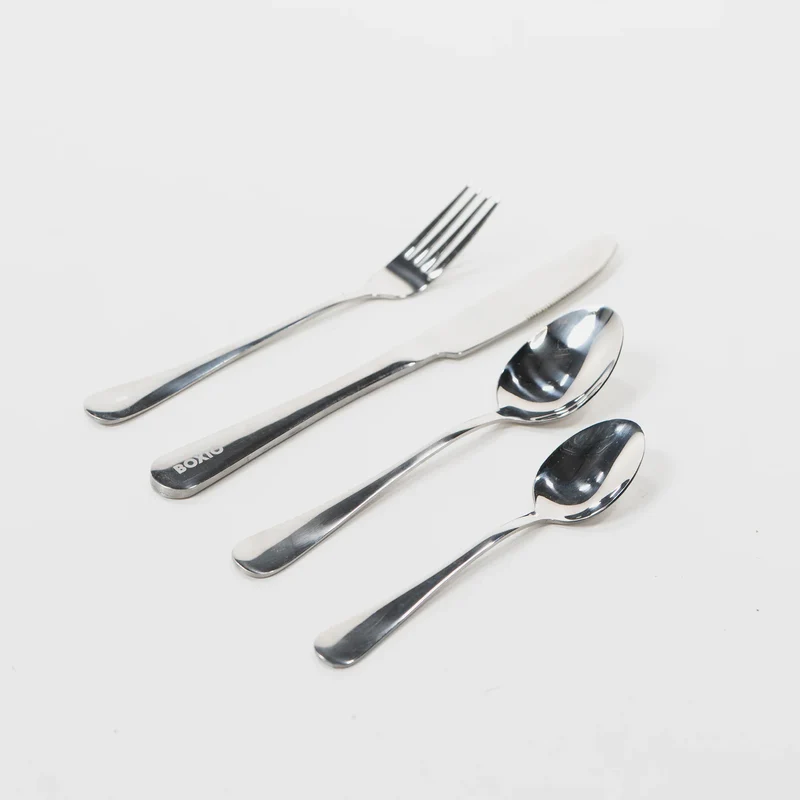 BOXIO EAT Campingbesteck Edelstahl 2er Set