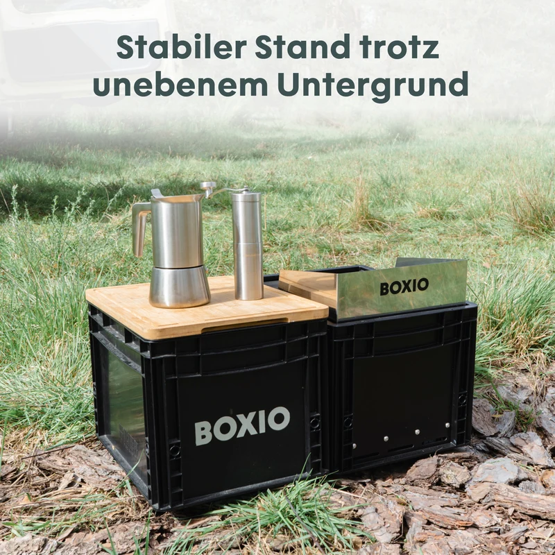 BOXIO COOK PLUS Mobiler Gaskocher inklusive Topfset