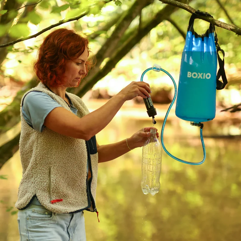 BOXIO WASH UP mit Wasserfiter und Geschirrtüchern